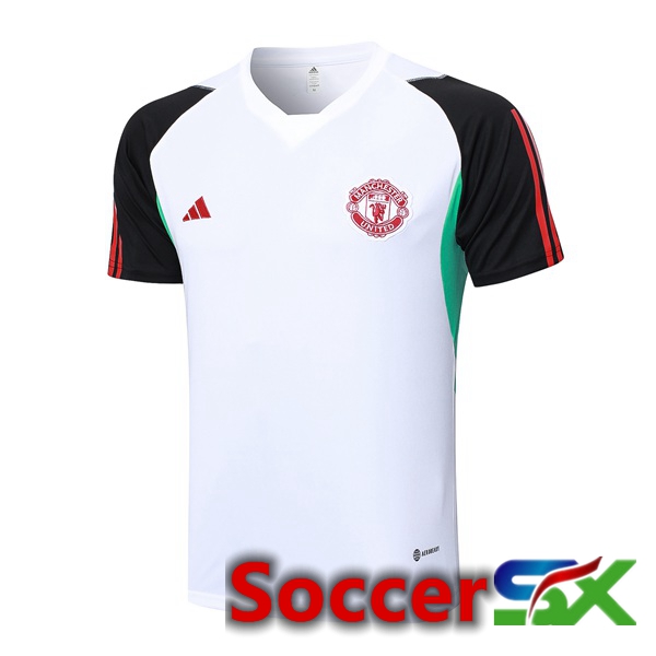 Manchester United Training T Shirt White 2023/2024