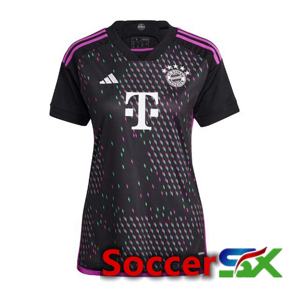 Bayern Munich Womens Away Soccer Jersey Black 2023/2024