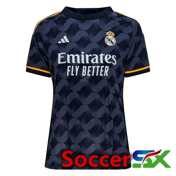 Real Madrid Womens Away Soccer Jersey Blue Royal 2023/2024
