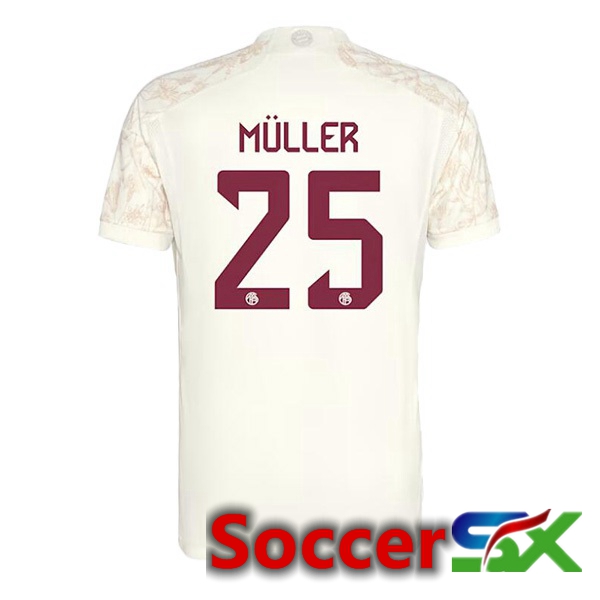 Bayern Munich (Müller 25) Third Soccer Jersey Yellow 2023/2024