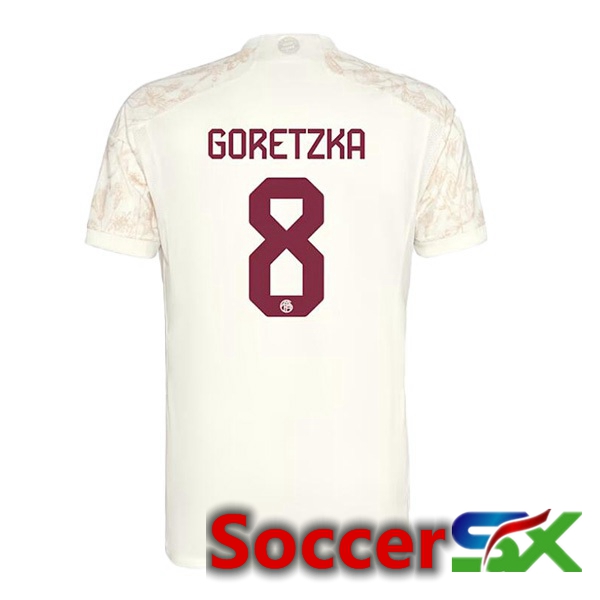 Bayern Munich (Goretzka 8) Third Soccer Jersey Yellow 2023/2024