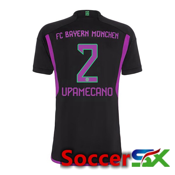 Bayern Munich (Upamecano 2) Away Soccer Jersey Black 2023/2024