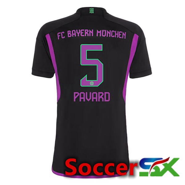 Bayern Munich (Pavard 5) Away Soccer Jersey Black 2023/2024