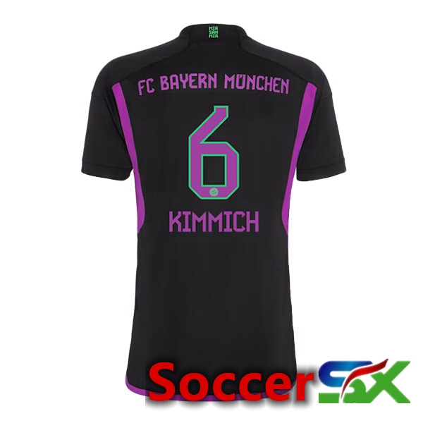 Bayern Munich (Kimmich 6) Away Soccer Jersey Black 2023/2024