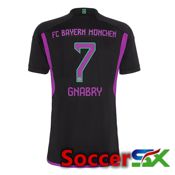 Bayern Munich (Gnabry 7) Away Soccer Jersey Black 2023/2024