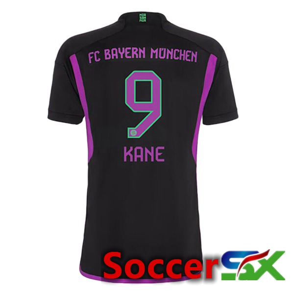 Bayern Munich (Kane 9) Away Soccer Jersey Black 2023/2024
