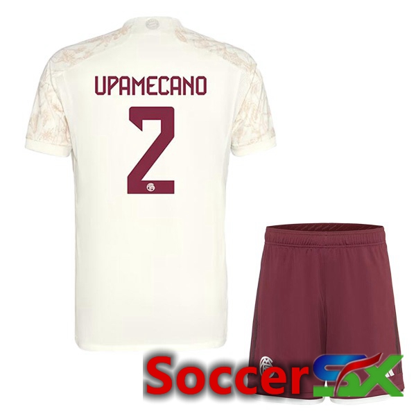Bayern Munich (Upamecano 2) Kids Third Soccer Jersey Yellow 2023/2024