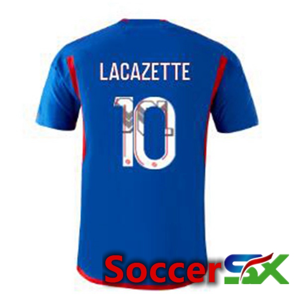 Lyon OL (LACAZETTE 10) Away Soccer Jersey Blue 2023/2024