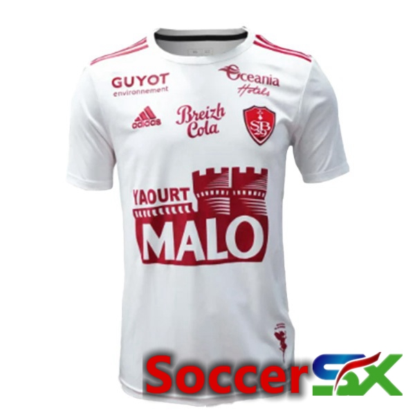 Stade Brestois Away Soccer Jersey White 2023/2024