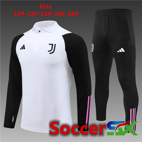 Juventus Kids Training Tracksuit Suit White 2023/2024