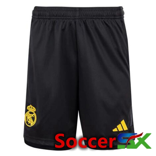 Real Madrid Soccer Shorts Third Black 2023/2024