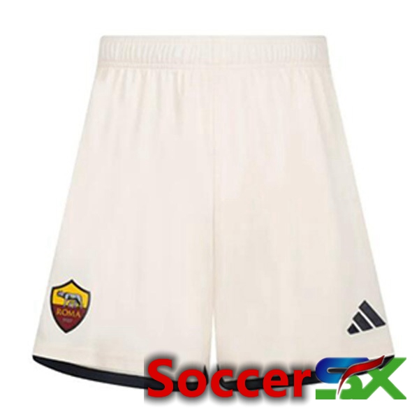 AS Roma Soccer Shorts Away Yellow 2023/2024