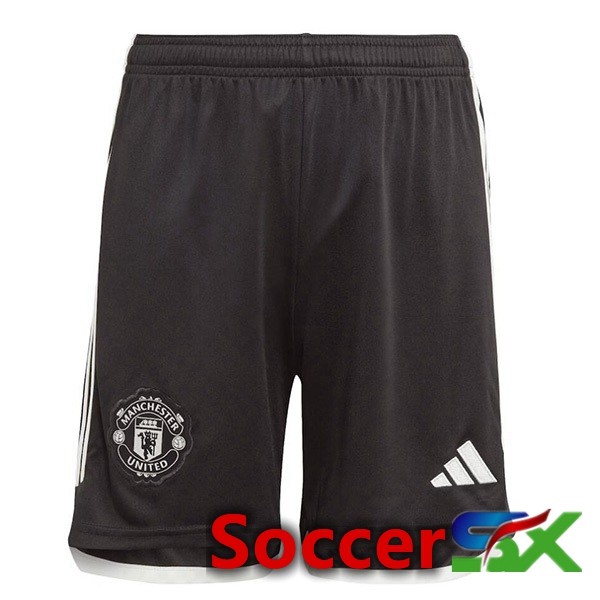 Manchester United Soccer Shorts Away Black 2023/2024