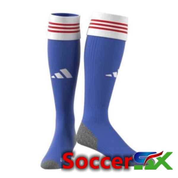 Lyon OL Soccer Socks Away Blue 2023/2024