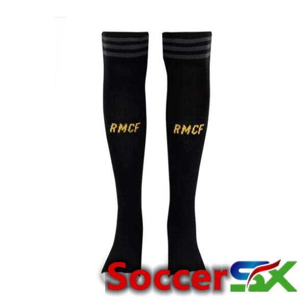 Real Madrid Soccer Socks Third Black 2023/2024