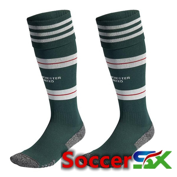 Manchester United Soccer Socks Away Green 2023/2024