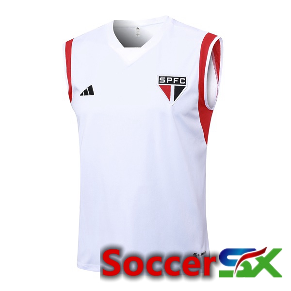 Sao Paulo FC Soccer Vest White 2023/2024