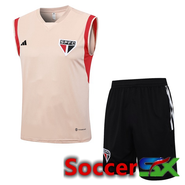 Sao Paulo FC Soccer Vest + Shorts Rose 2023/2024