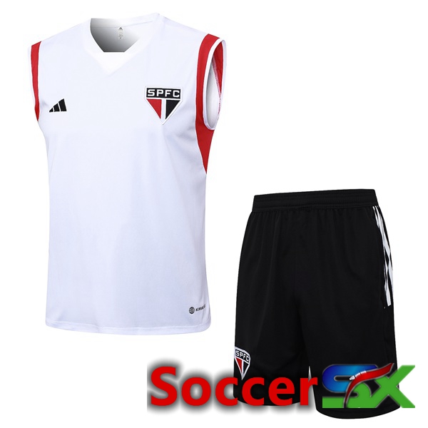 Sao Paulo FC Soccer Vest + Shorts White 2023/2024