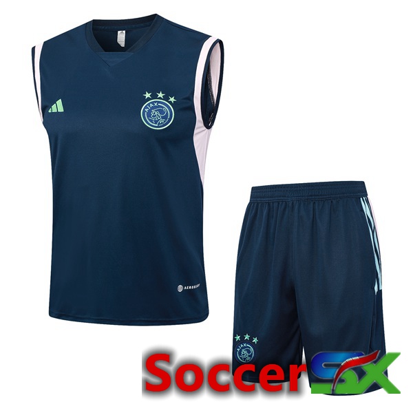 AFC Ajax Soccer Vest + Shorts Blue Royal 2023/2024