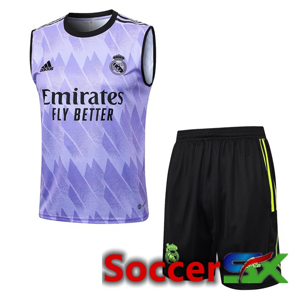 Real Madrid Soccer Vest + Shorts Purple 2023/2024