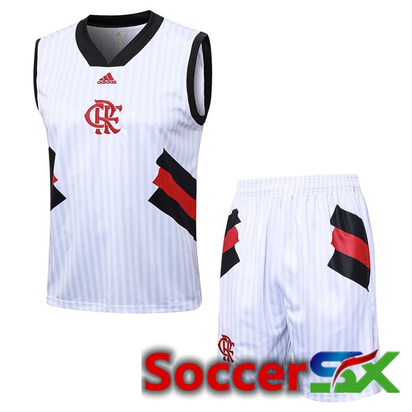 Flamengo Soccer Vest + Shorts White 2023/2024
