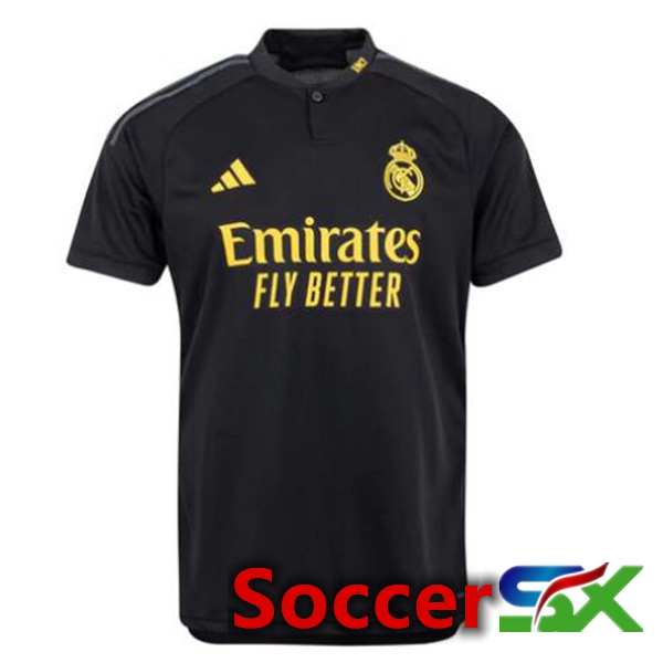 Real Madrid Third Soccer Jersey Black 2023/2024