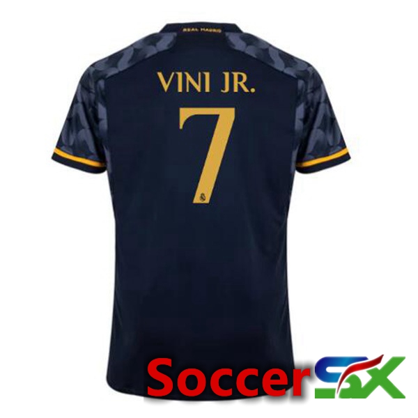 Real Madrid (Vini Jr. 7) Away Soccer Jersey Blue Royal 2023/2024
