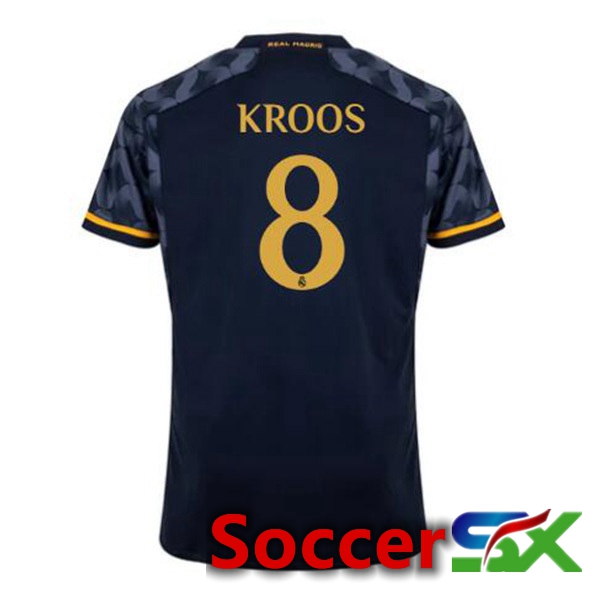 Real Madrid (Kroos 8) Away Soccer Jersey Blue Royal 2023/2024