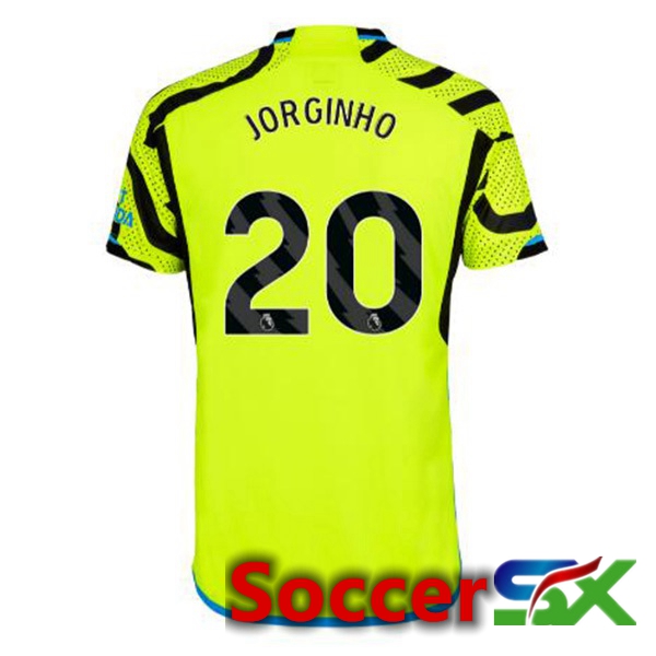 Arsenal (JORGINHO 20) Away Soccer Jersey Green 2023/2024