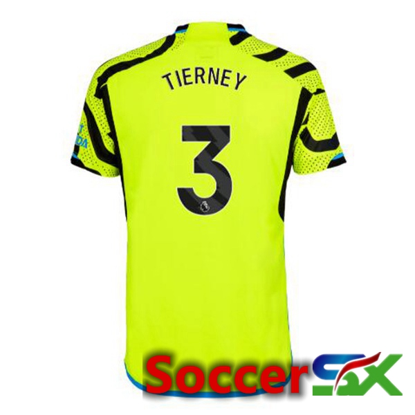 Arsenal (TIERNEY 3) Away Soccer Jersey Green 2023/2024