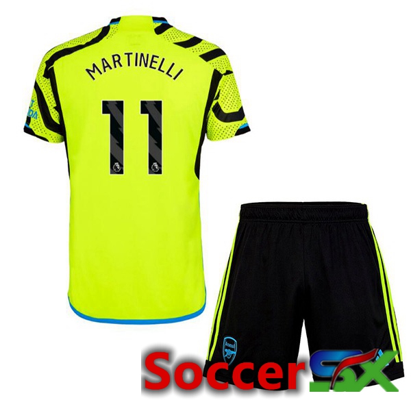 Arsenal (MARTINELLI 11) Kids Away Soccer Jersey Green 2023/2024