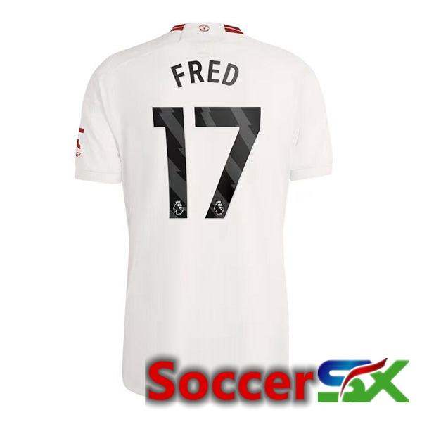Manchester United (Fred 17) Third Soccer Jersey White 2023/2024