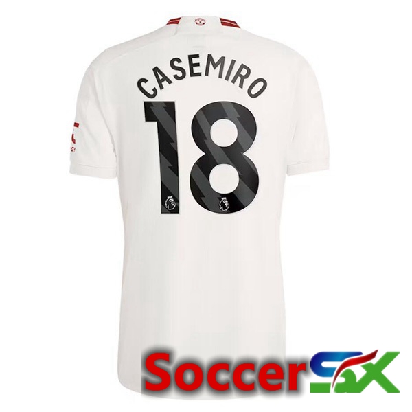 Manchester United (Casemiro 18) Third Soccer Jersey White 2023/2024