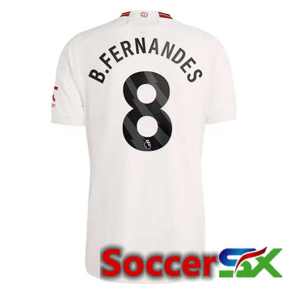 Manchester United (B.Fernandes 8) Third Soccer Jersey White 2023/2024