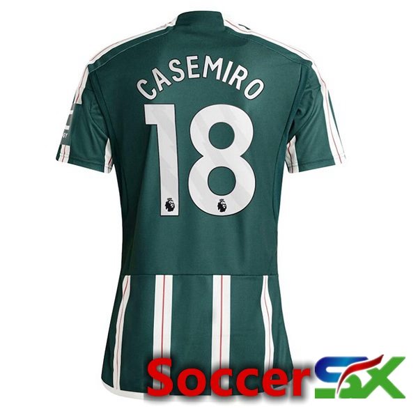 Manchester United (Casemiro 18) Away Soccer Jersey Green 2023/2024