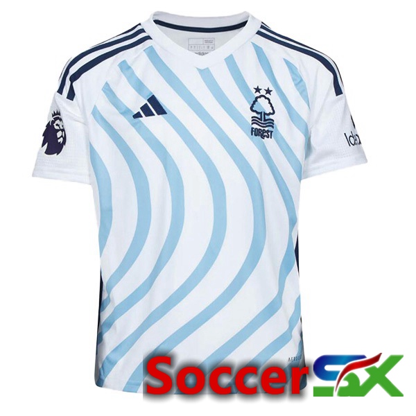 Nottingham Forest Away Soccer Jersey Blue White 2023/2024