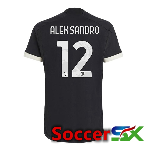 Juventus (ALEX SANDRO 12) Third Soccer Jersey Black 2023/2024