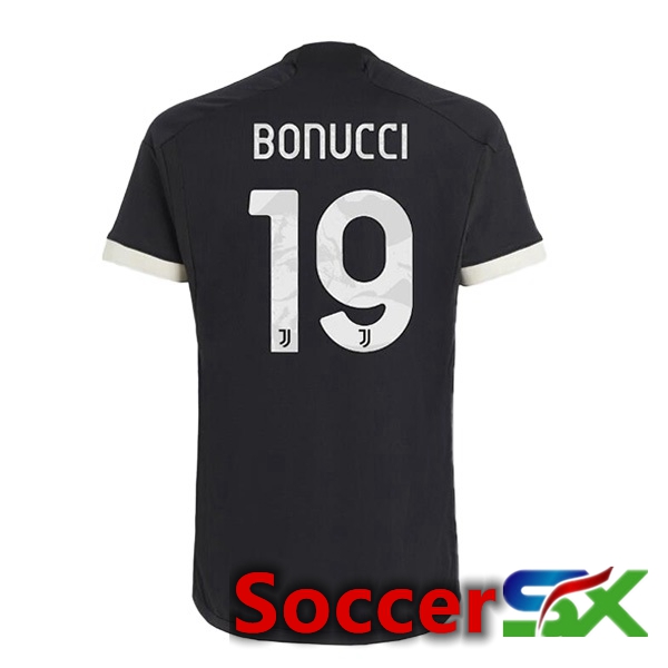 Juventus (BONUCCI 19) Third Soccer Jersey Black 2023/2024