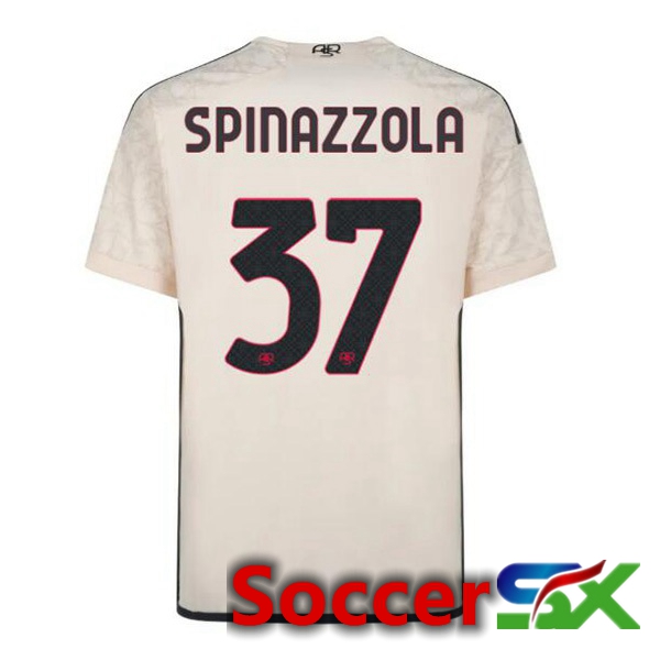 AS Roma (SPINAZZOLA 37) Away Soccer Jersey Yellow 2023/2024