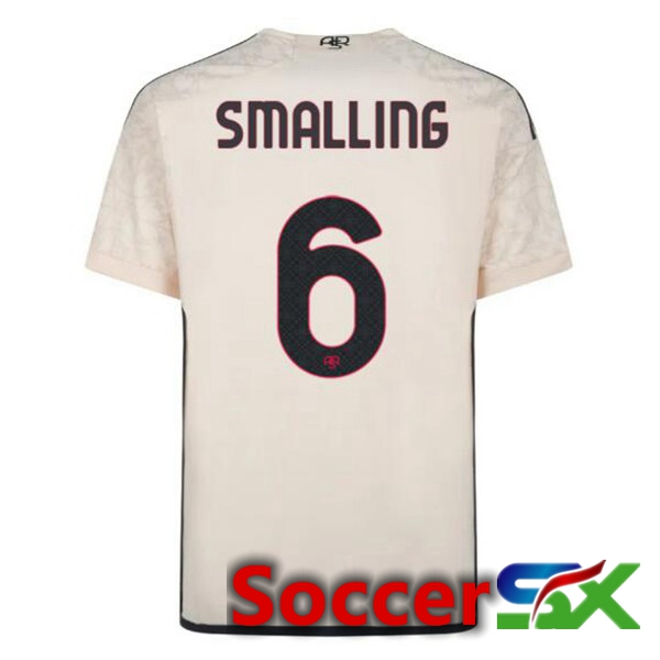 AS Roma (SMALLING 6) Away Soccer Jersey Yellow 2023/2024
