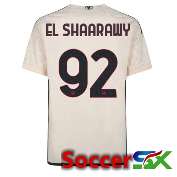 AS Roma (EL SHAARAWY 92) Away Soccer Jersey Yellow 2023/2024