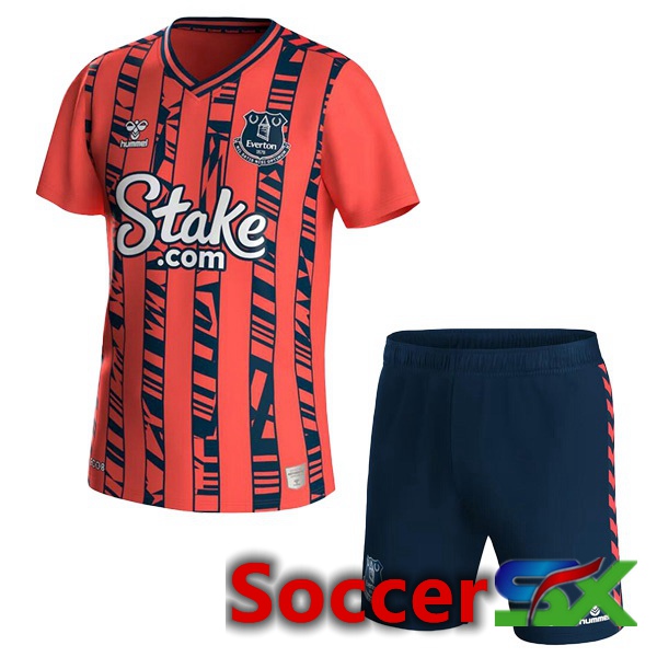 EGreenon Kids Away Soccer Jersey Red 2023/2024