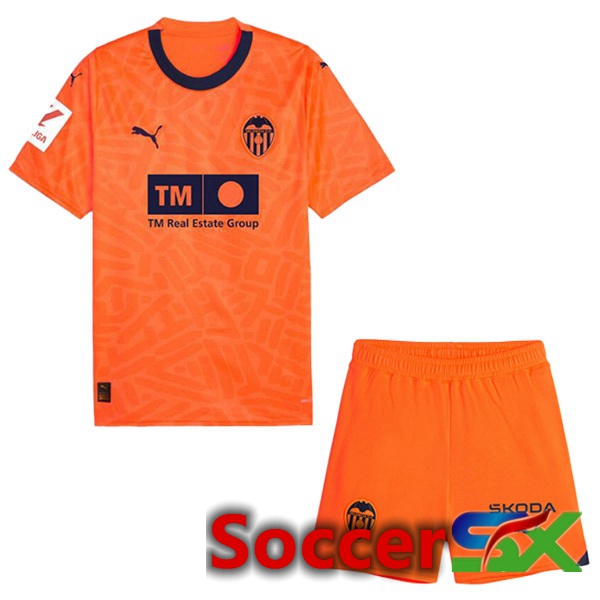 Valencia CF Kids Third Soccer Jersey Orange 2023/2024