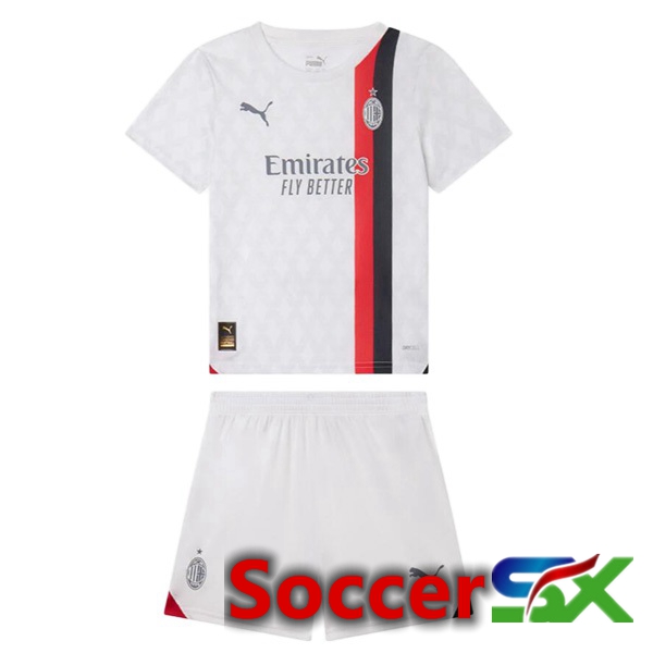 AC Milan Kids Away Soccer Jersey White 2023/2024