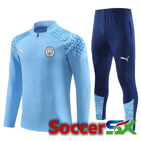 Manchester City Training Tracksuit Suit Blue 2023/2024