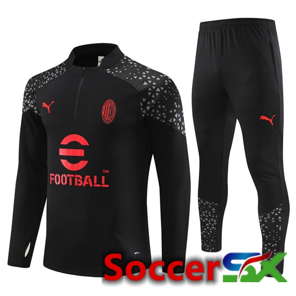 AC Milan Training Tracksuit Suit Black 2023/2024