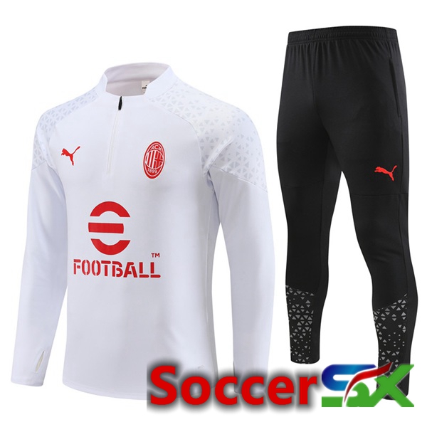 AC Milan Training Tracksuit Suit White 2023/2024
