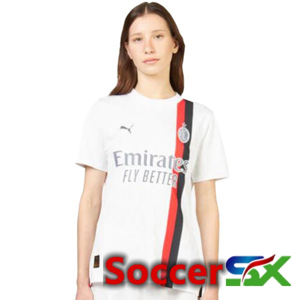 AC Milan Womens Away Soccer Jersey White 2023/2024