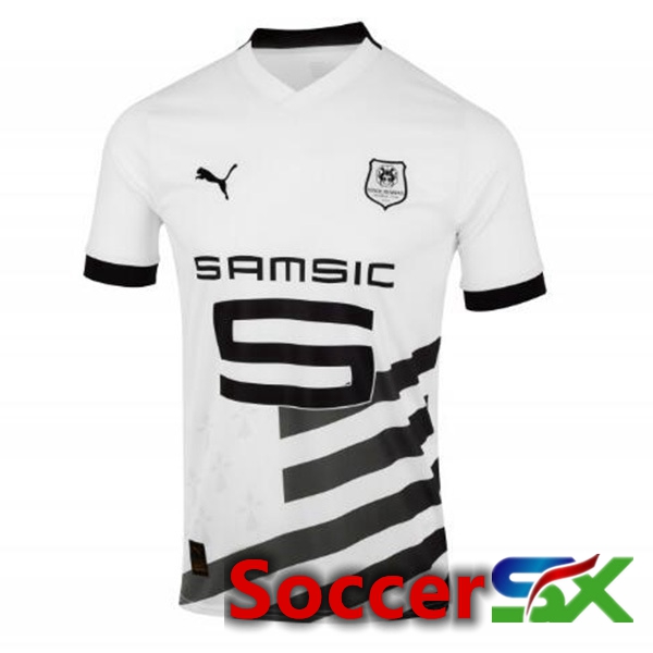 Stade Rennais Away Soccer Jersey White 2023/2024